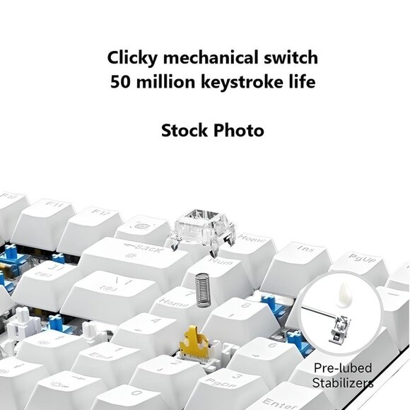TMKB Gaming Keyboard 60 % LED Backlit Ultra-Compact 68 Keys Mechanical NIOB - Picture 5 of 5